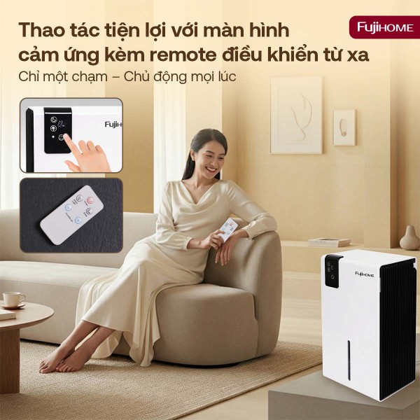 Máy hút ẩm mini Fujihome DHP23-MINI (800 mL/ngày)