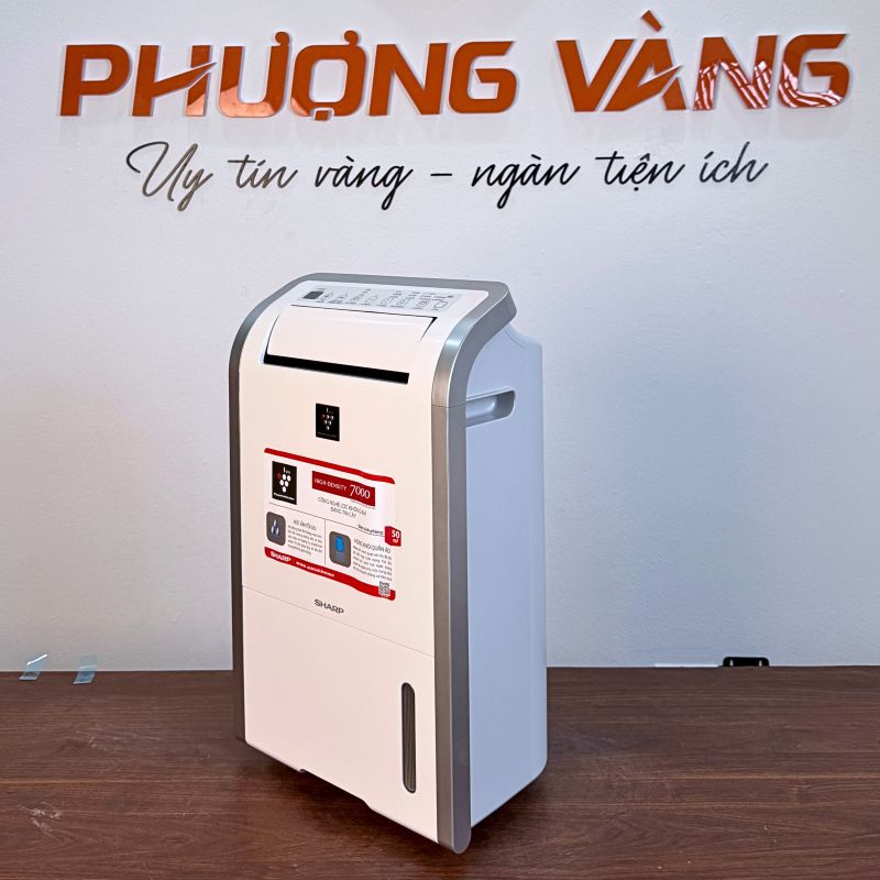 Máy hút ẩm Sharp DW-D20A-W góc nghiêng trái