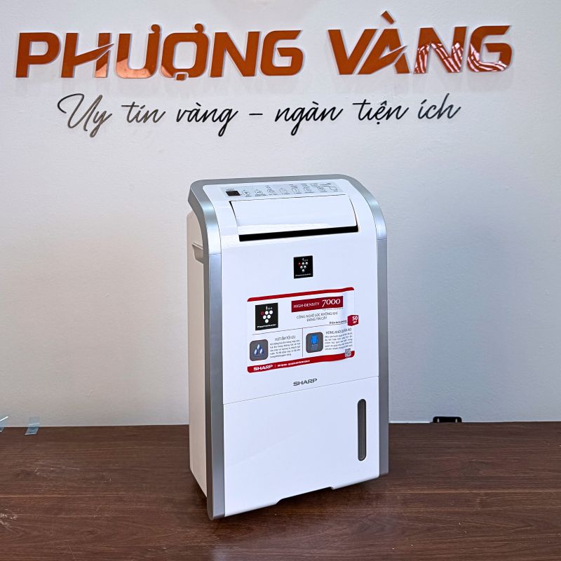 Máy hút ẩm Sharp DW-D20A-W góc nghiêng phải
