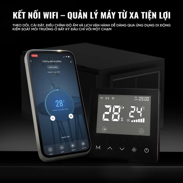 Máy hút ẩm âm trần Kosmen KM-180DS (180 lít/ngày)