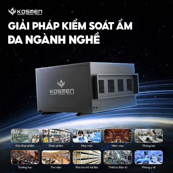 Máy hút ẩm treo trần Kosmen KM-480DS (480 lít/ngày)