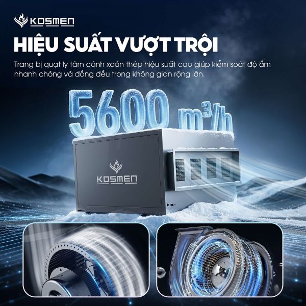 Máy hút ẩm treo trần Kosmen KM-480DS (480 lít/ngày)