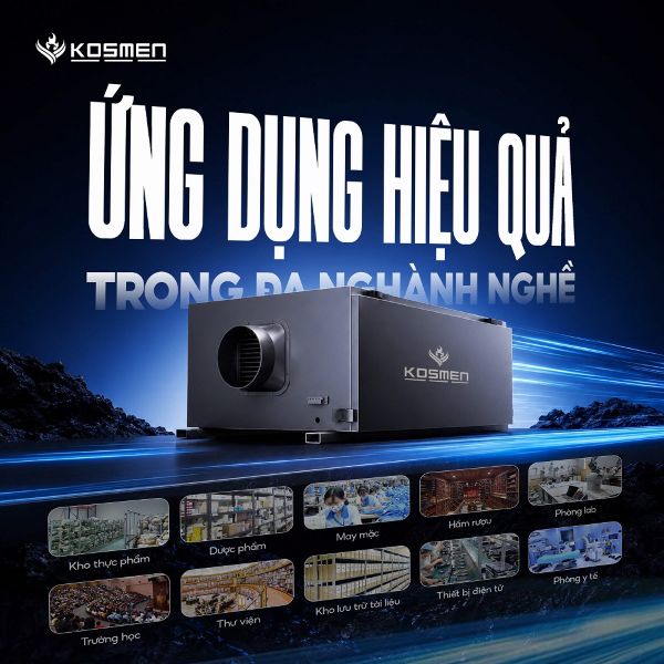 Máy hút ẩm treo trần Kosmen KM-66E (66 lít/ngày)