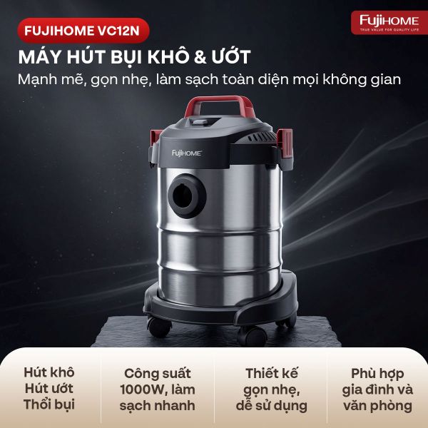 Máy hút bụi công nghiệp Fujihome VC12N