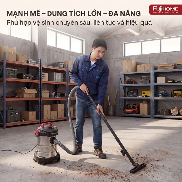 Máy hút bụi công nghiệp Fujihome VC12N