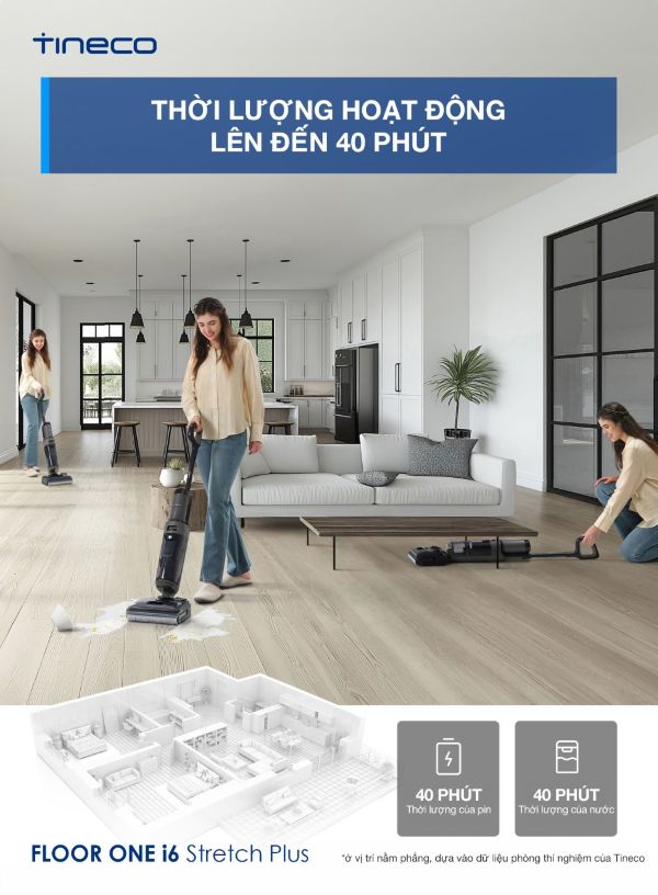 Máy hút bụi lau nhà Tineco i6 Stretch Plus