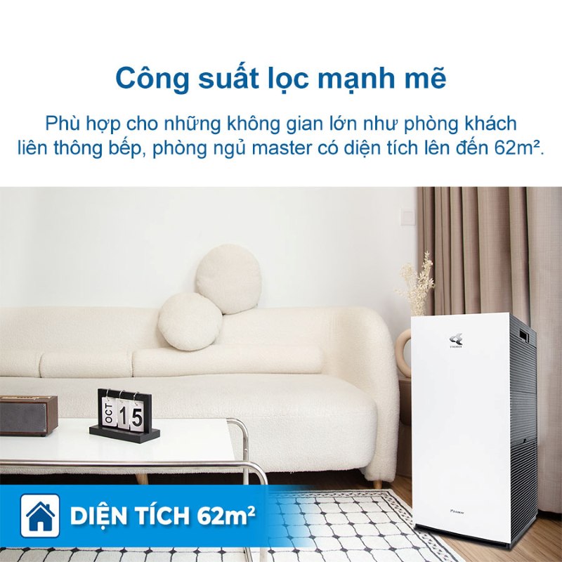 Máy lọc không khí Daikin MC80ZVM7 62m², kết nối wifi