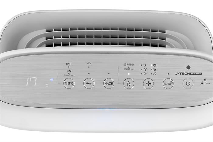 Máy lọc không khí tạo ẩm Sharp KI-N50V-W bảng điều khiển