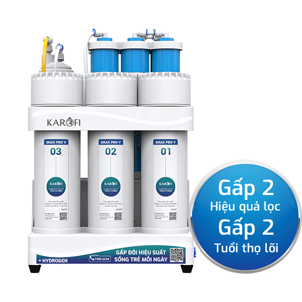 Máy lọc nước Karofi KAQ-U03 Pro, 10 lõi