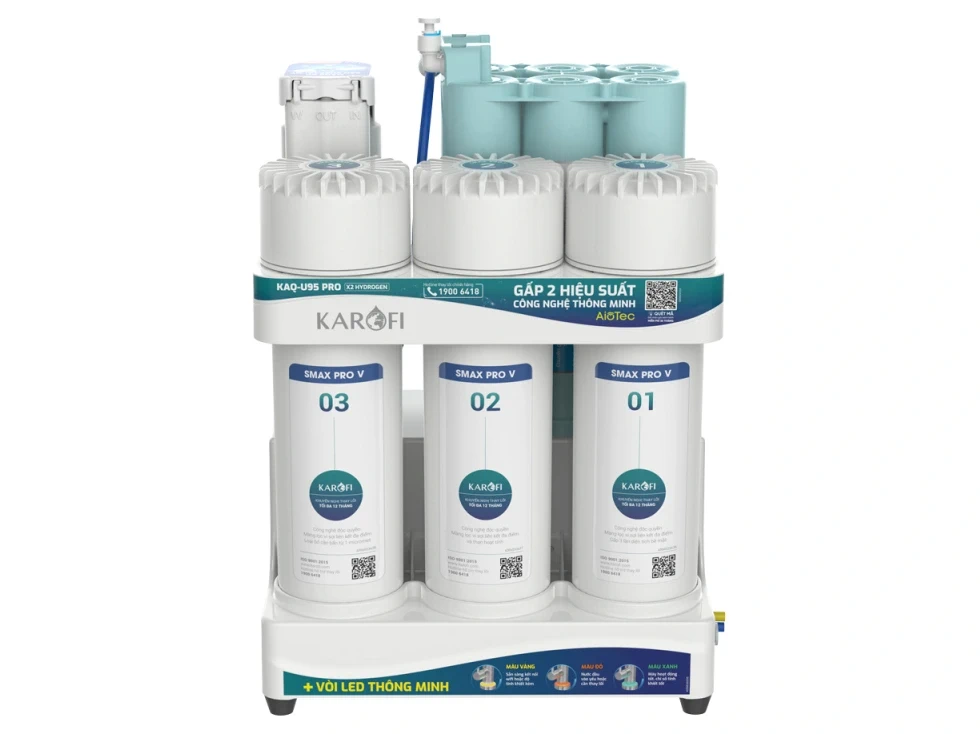 Máy lọc nước Karofi KAQ-U95 Pro, 10 lõi