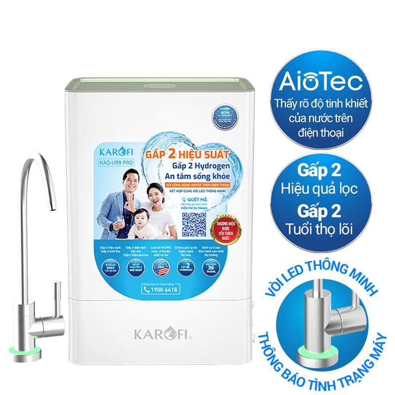 Máy lọc nước Karofi KAQ-U98 Pro, 10 lõi