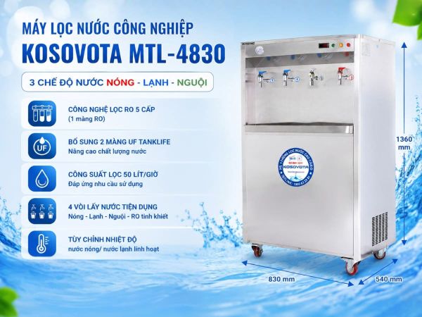 Máy lọc nước nóng lạnh KOSOVOTA MTL-4830 50L/h