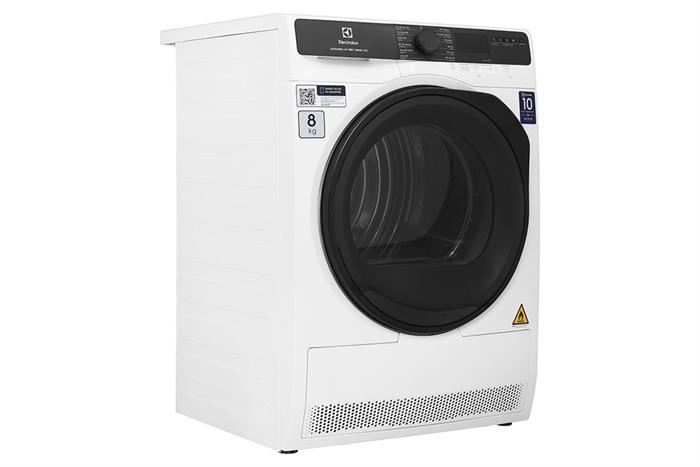 Máy sấy quần áo bơm nhiệt Electrolux EDH803J5WC góc nghiêng phải