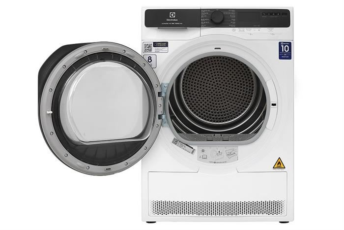 Máy sấy quần áo bơm nhiệt Electrolux EDH803J5WC cửa mở