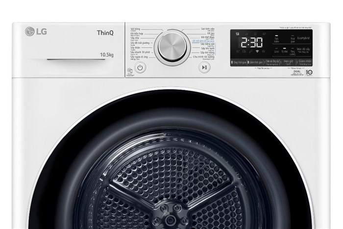 Máy sấy quần áo bơm nhiệt LG DVHP50W 10.5 kg