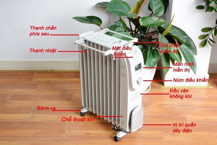 Máy sưởi dầu Tiross TS9211, 11 thanh, 2300W