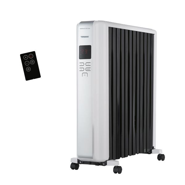 Máy sưởi dầu Tiross TS9218, 12 thanh, có điều khiển từ xa