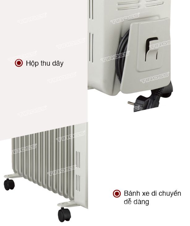 Máy sưởi dầu Tiross TS926-1, 13 thanh, 2700W