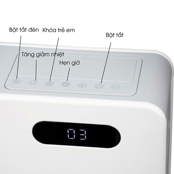 Máy sưởi để sàn Tiross TS9448, 2200W, có điều khiển