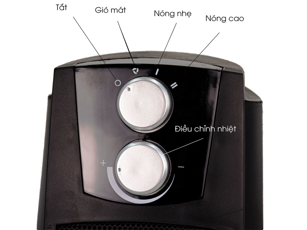 Máy sưởi gốm Tiross TS927 - 2 chiều, 1500W