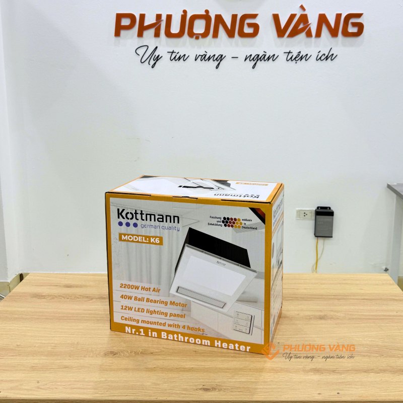 Quạt âm trần đa năng Kottmann K6 lắp nhà tắm