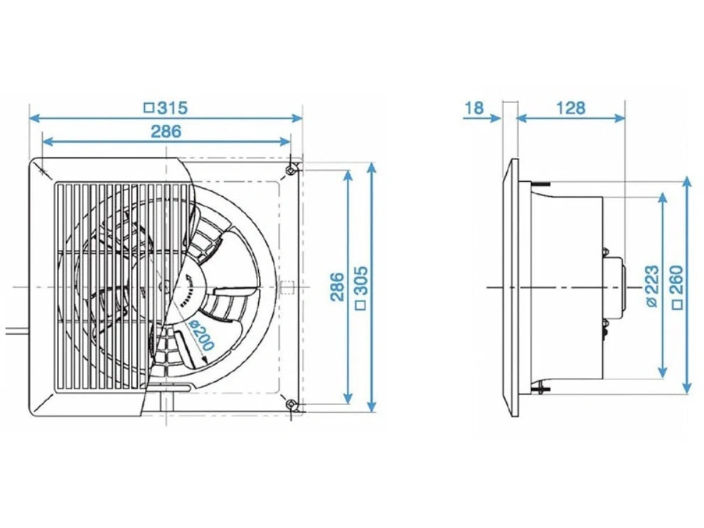 Quạt Hút âm trần Panasonic FV-20TGU6