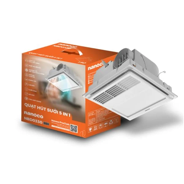 Quạt hút sưởi Nanoco NBD0330 5 trong 1 (2200W)