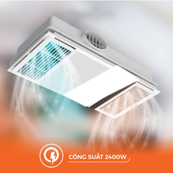 Quạt hút sưởi Nanoco NBD2560 5 trong 1 (2400W)