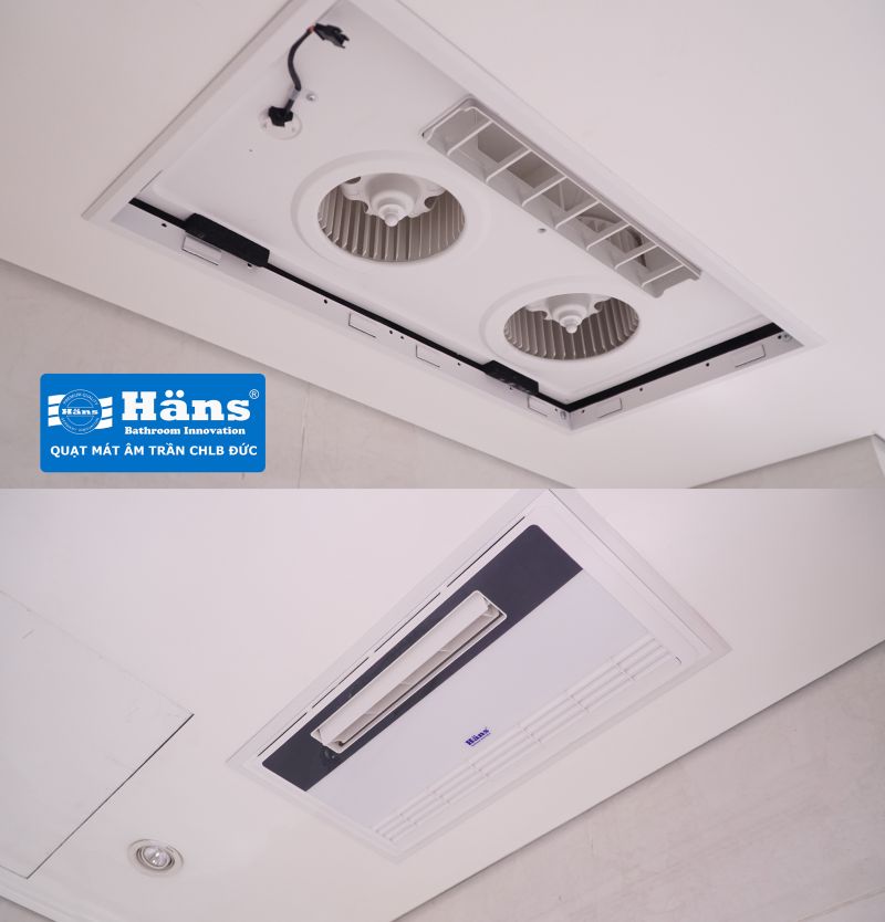 Quạt mát âm trần tích hợp thông gió Hans H20R