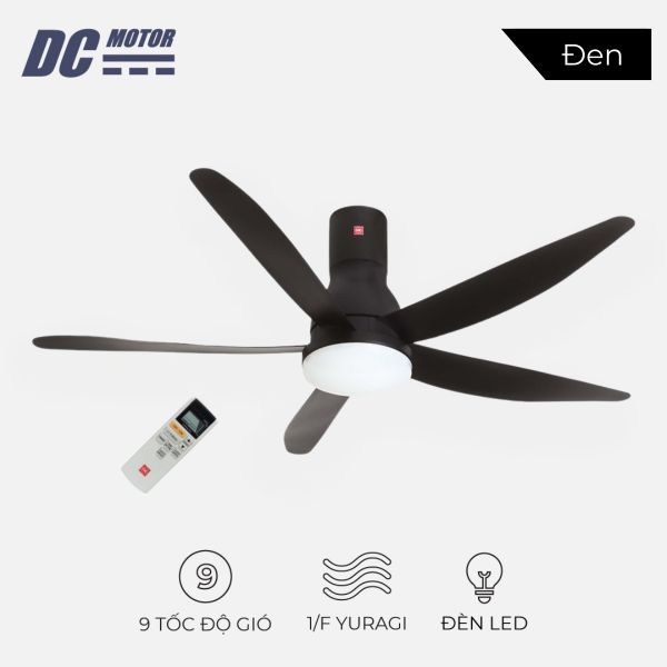 Quạt trần KDK U60FW BK màu đen ti dài