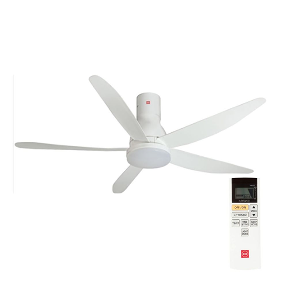 Quạt trần KDK U60FW WH 5 cánh, đèn LED, điều khiển từ xa