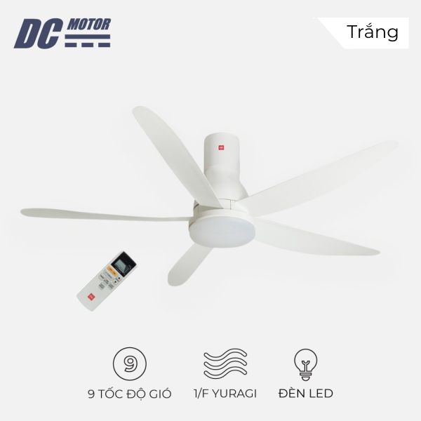 Quạt trần KDK U60FW WH màu trắng ti dài
