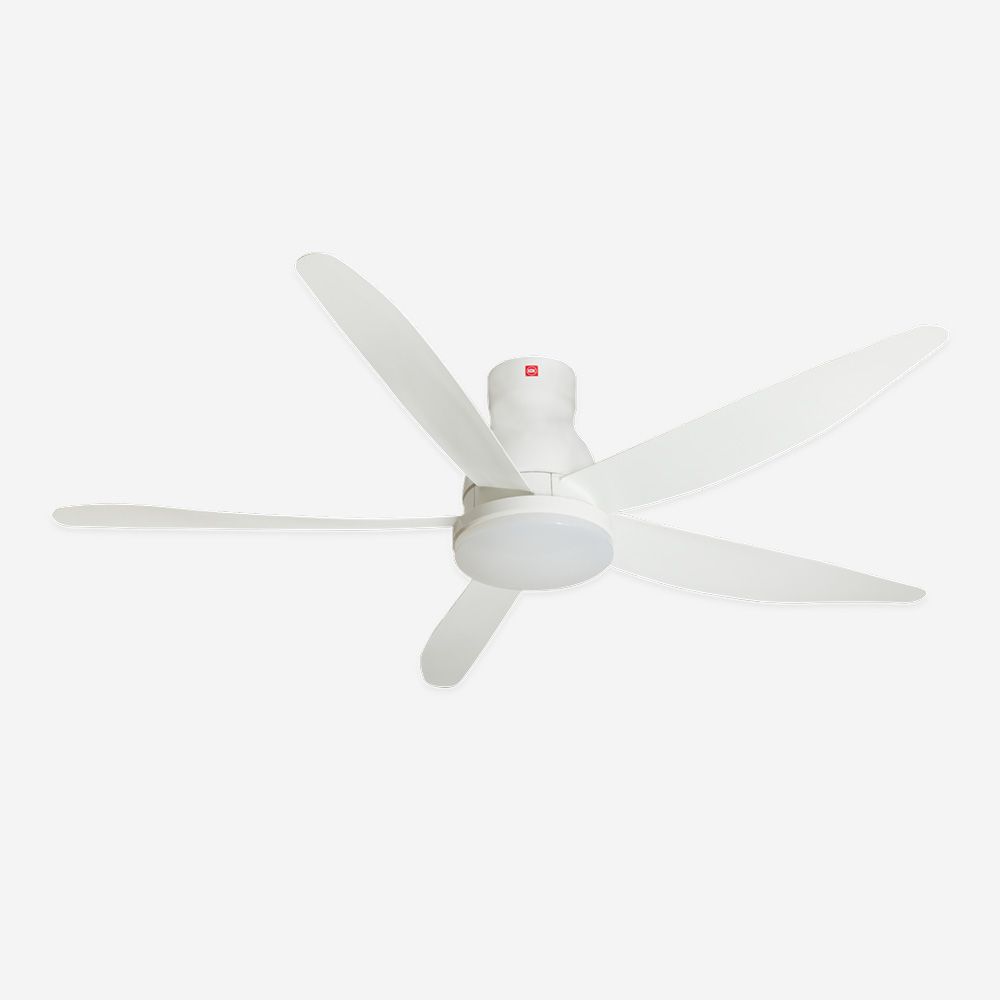 Quạt trần KDK U60FWS WH 5 cánh, đèn LED