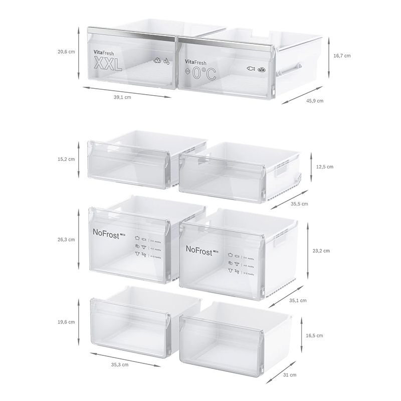 Tủ lạnh Bosch 4 cánh chéo KFN96APEAG 605 lít