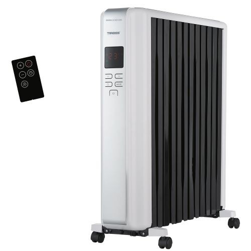 Máy sưởi dầu Tiross TS9218, 12 thanh, có điều khiển từ xa