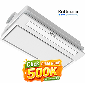 Quạt âm trần đa năng Kottmann K8 lắp nhà tắm