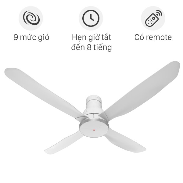 Quạt trần KDK W56WV(WH) 4 cánh, màu trắng