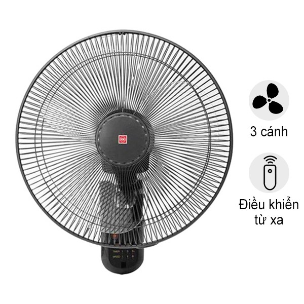 Quạt treo tường KDK M40M(BK) màu đen có điều khiển từ xa