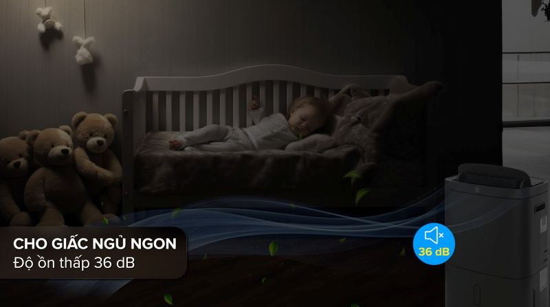 Máy hút ẩm phòng ngủ hoạt động hiệu quả, êm ái
